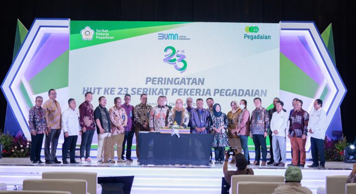Serikat Pekerja (SP) PT Pegadaian menggelar acara syukuran