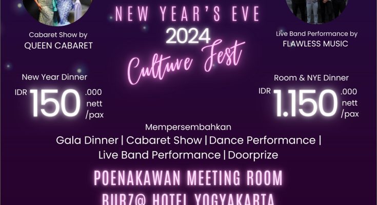 Sambut Tahun Baru 2024 di Burz@ Hotel Yogyakarta
