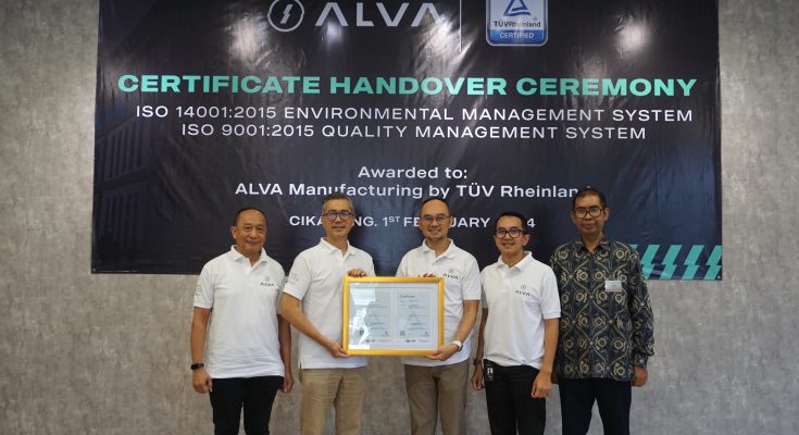 ALVA  meraih sertifikasi ISO 9001:2015 untuk Manajemen Mutu