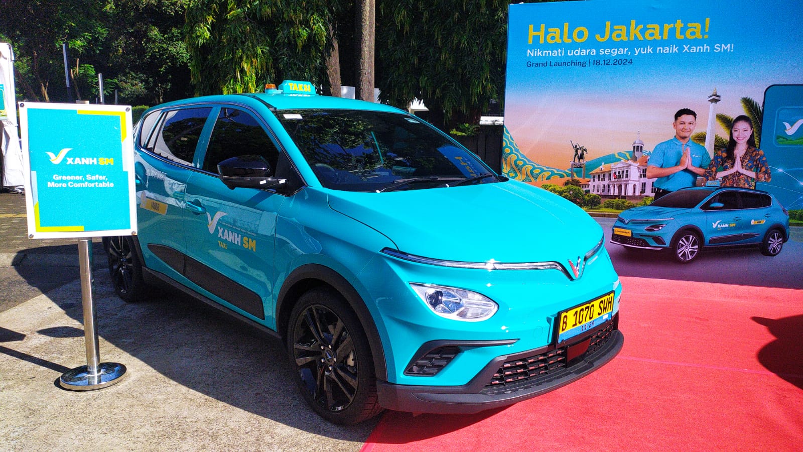PT Xanh SM Green and Smart Mobility secarea resmi meluncurkan layanan taksi listriknya