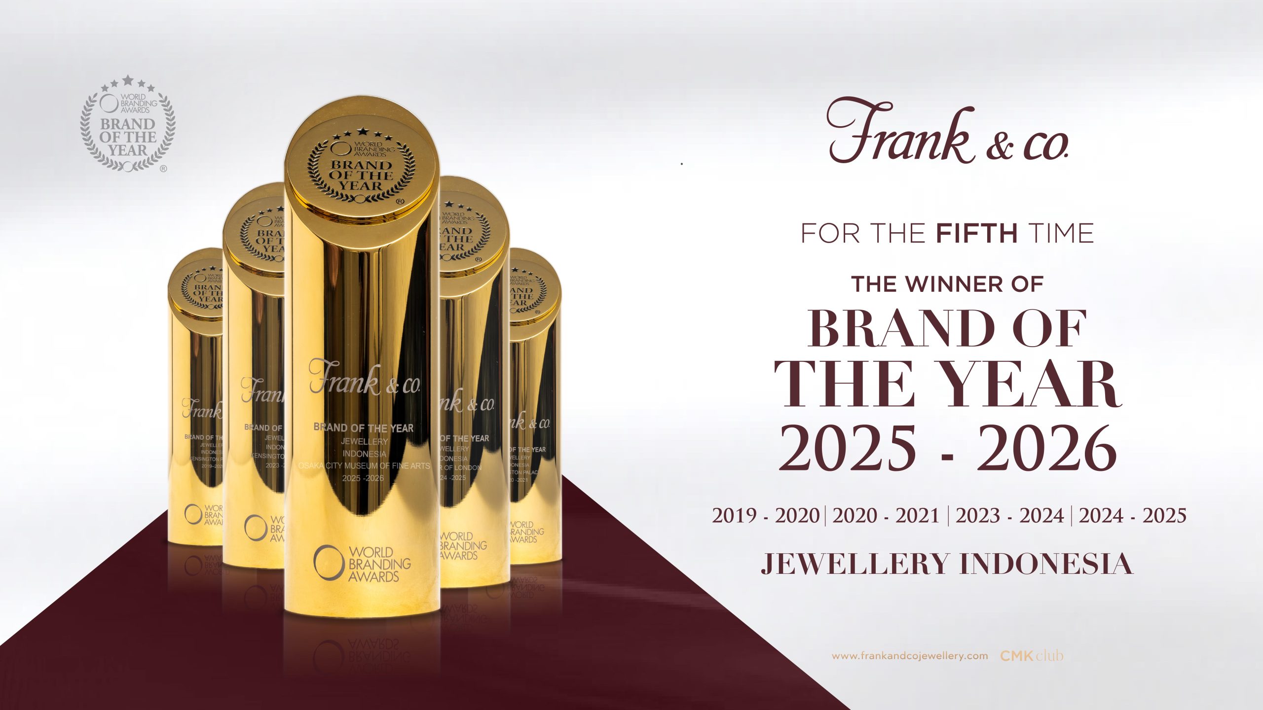 Frank & co., luxury jewellery brand ternama dianugerahi